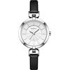 JewelryWe Orologi al polso da Donna, Orologio cinturino in pelle con Strass Brillante, Piccola Sfera Delicada, Regalo da donna/mamma