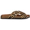 Geox D New Brionia B B, Sandali Piatti, Lt Sand Black, 40 EU