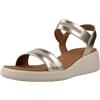 Geox D MELICONIA E, Sandalo con Zeppa Donna, Lt Gold, 36 EU