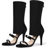 Ceciloroda Donna's Heeled Sandali Ankle Wrap