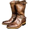 tinetill Stivali Uomo Western Stivali da Cowboy Vintage Quadrato Testa Stivali da Equitazione Stivali da Lavoro Escursionismo Caccia Stivali da Moto