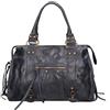 Gave Lux Borsa a Spalla Donna Vera Pelle Scamosciata Stampata GLX220609023FBG Blu Scuro