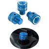 Sinkees Tappi per fori Specchio Moto Viti Speculari M10x1,25 Accessori Universali in Alluminio per Bici da Strada Scooter Motocross Cafe Racer (Blu)