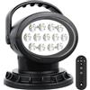 PICAA 3D Emergenza Faro da ricerca Led luce da lavoro,Base magnetica portatile Spot da 38W, Rotazione a 360° Lampada da lavoro a led con telecomando,Lampada per luci di guida 12V 24V per auto 4x4 SUV