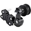 EVGATSAUTO Tendicatena per Motocicletta Tendicatena in Alluminio Bullone sul Rullo Lunghezza del Collegamento del Motociclo Regolatore Automatico del tenditore della Catena modificato(Nero)