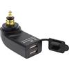 eMagTech Sostituzione Caricatore Doppio USB Per Moto Compatibile Con BMW F800GS F650GS F700GS R1200GS R1200RT Presa Caricatore USB 2.4 A DC 12V-24V