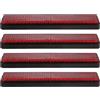 eMagTech 4 Pezzi Mini Catarifrangente Per Moto Cat's Eye E-mark 108x18x9 Mm Riflettore Posteriore Rosso Autoadesivo Per ATV Moto Bicicletta
