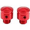 EVGATSAUTO Tappi specchietti M10 x 1,25 Tappi a vite per specchietti universali Tappi di supporto specchietti Coperture Alluminio Rosso Scooter moto Specchietto retrovisore Vite di montaggio Scooter