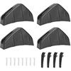 EVGATSAUTO Spoiler posteriore, 4 pezzi Auto Universale Paraurti Posteriore Diffusore Aletta Spoiler Labbro Auto Materiale in fibra di carbonio Nero