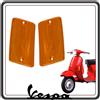GSC RICAMBI SRL KIT 2 GEMMA GEMME VETRINI PLASTICA PLASTICHE FRECCE INDICATORI DI DIREZIONE POSTERIORI ARANCIO COMPATIBILE CON PIAGGIO VESPA FL 50 125 - FL2 HP 50 - VESPA PK XL 50 125 - PK XL RUSH - VESPA 50 N V5X5T