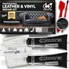 Coconix Kit di Riparazione per Pelle e Vinile - Nero e Grigio | Ripara Strappi, Fori, Graffi e scrostature su mobili, sedili Auto e Giacche | Facile da Applicare con Colori Personalizzabili