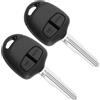 eMagTech 2 Pezzi Gusci Per Chiavi Auto Con Scanalatura Destra 2 Pulsanti Custodia Protettiva Per Chiave Remota Compatibile Con Mitsubishi Pajero Sport Outlander Grandis ASX MIT11