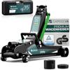 CARGO VA Intelligent Vehicle Accessories CargoVA Cric idraulico 2,5T - TÜV - Corsa 85-380mm - Basso per auto ribassate - Cric a carrello incluso pad in gomma [Valigia]