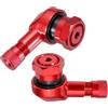 PATIKIL 2 Pezzi Valvola Per Pneumatici Moto CNC Da 10 Mm A 11.3 Mm Rosso | Valvola Aria Lega Di Alluminio, 90 Gradi, Per Varie Moto