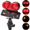 JMTBNO Rosso Fanale Posteriore Moto Omologate Frecce LED Luce di Stop Integrata Indicatori di Direzione con Staffa Targa Universale 12V per Street Bike Cruiser Chopper Cafe Racer Scooter Custom