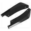 EVGATSAUTO Paraurti posteriore Labbro Universale Auto Modificato Paraurti Posteriore Canard Diffusore Spoiler Lip Splitter Pinne Protezione Splitter Spoiler 1 Coppia(Nero)