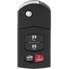 eMagTech 1 PC Custodia A Guscio Per Chiave Con Telecomando Intelligente A 4 Pulsanti Compatibile Con Mazda 3 5 6 RX-8 CX-7 CX-9 MX-5 Miata Custodia Per Chiave Remota