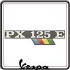 GSC RICAMBI SRL TARGHETTA SCRITTA LOGO STEMMA LATERALE COMPATIBILE CON PIAGGIO VESPA PX 125 E