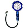 MES Manometro made in italy verifica pressione gomme pneumatici professionale (Diametro quadrante 63 mm BLU)