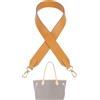 DGAZ Tracolla a Spalla Vachetta per Neverfull, 3,8 x 100 cm, Beeswax | Pelle Vachetta, Tracolla Larga, Anelli a O, Scatola Regalo