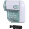JE CHERCHE UNE IDEE Levapelucchi Elettrico Portatile Multicolore | ABS e polipropilene, levapelucchi elettrico, portatile, abiti, 8x4,5x7,5 cm, rosa blu viola e verde