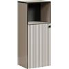 trendteam smart living - PureBliss - Armadio da pavimento - Cashmir grigio chiaro - Effetto scanalato - 1 scomparto aperto + 1 ripiano - 40 x 95 x 31 cm - Armadietto bagno con elegante manico in