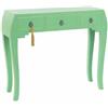 DRW Console in abete stile orientale, verde menta, 96 x 26 x 80 cm