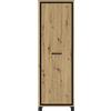 Forte TRONDHEIM Armadio a 1 anta, in legno derivato, rovere artigianale e rovere nero, 64,4 x 199,4 x 41,5 cm