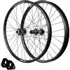 KUNYOS Set di Ruote per Mountain Bike 24/26/27,5/29 Pollici, Cerchio Largo 35 Mm per Dirt Jump XC/AM MTB, 32H, Freno A Disco con Bullone, 135 Mm per Cassetta 7-12S