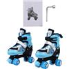 EVTSCAN Pattini a rotelle Pattini a rotelle con ruota lampeggiante regolabile per bambini Ragazzi Ruote in PU con cuscinetti ABEC