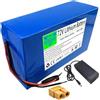 WSDAV Batteria al Litio da 72 V di Ricambio con Caricabatterie | Pacco batterie al litio72V 12Ah 15Ah 18Ah 20Ah 25Ah 30Ah 35Ah 40Ah 45Ah, connettore: DC+XT60, involucro in PVC blu.