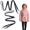 HOMSFOU 2 Pezzi Cinturino per Guanti Anti Smarrimento in Nylon Nero | Corda Portatile Riutilizzabile, Resistente All'usura, Fissa i Guanti, Uso Multiplo, Colore Nero