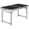 SheerFaring Tavolo Pieghevole da Giardino | Struttura in Lega di Alluminio, Tavolo Pieghevole con Maniglia, Portatile, per Campeggio, Nero, 80CM