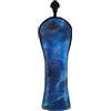 Decor Trendy Copritesta per mazze da golf in pelle blu | Pelle sintetica con targhetta numerica per legni e driver ibridi