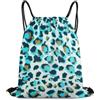 Morbuy 3D Motivo Leopardato Sacca Sportiva Zaino a Sacco (Marrone) | Stampa Zaino Traspirante con Coulisse Sportivo Leggero Traspirante per Palestra, Scuola, Viaggi, Uomo Donna Unisex