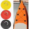 EcoGleam 8 cm Toppa con anello a D in PVC (Rosso) | Toppa anello a D 8 cm in PVC, 20 pezzi, colori Rosso/Giallo/Nero; toppa per tavola da surf, pagaia, gommone; accessori
