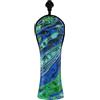 Decor Trendy Pittura ad olio verde blu onde blu copertura in pelle | Pelle sintetica con targhetta numerica per driver, legni e ibridi
