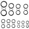 Taxinyx Kit di riparazione occhi per canna da pesca, 10 dimensioni, set di ricambio per canne da pesca, in acciaio inox, guide in ceramica, set di anelli
