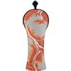 Decor Trendy Copri golf in pelle arancione grigio Stir | Copritesta con targhetta numerica per driver Fairway Hybrid Wood