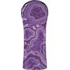 Decor Trendy Copri mazza da golf in pelle con onde di vernice viola | Accessori in pelle di alta qualità con etichette numerate per legno conducente e fairway