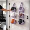 Generic Borsa a rete da appendere alla porta, confezione da 2 pezzi, 3/4 ripiani | Confezione da 2 sacchetti a rete per porta parete, organizer a rete a 3/4 livelli, adatti per garage di casa e attrezzi