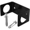 GLFLOW Staffa compatta per bilanciere, 9 cm, salvaspazio | Acciaio pesante, dimensioni 16 x 9 x 14,7 cm, può contenere barre da 5 cm, accessori per montaggio a parete, finitura nera