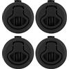 Dpofirs 61mm/2,4in Flush Pull Slam Latch Round Ring Lock per Portello Barca | Lucchetto rotondo in plastica ABS nera, maniglia incassata, resistente alle intemperie, con viti in acciaio, per porta