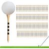 Generic Tee da Golf in Legno - Porta Palline da Golf A Righe in Legno Resistente | T-shirt Da Golf Lunghe Assortite Da 100 Pezzi | Accessori Per Palline Da Golf Con Segnalatore Di Palline Leggere Per L'allena