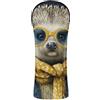 Decor Trendy Hedgehog Man - Set copri mazza da golf, in pelle | Copritesta impermeabile con numero intercambiabile. Etichette per Autista/Legno da fairway/Ibrido