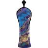 Decor Trendy Set di coperture per mazze da golf in pelle, colore viola e blu | Accessori in pelle di alta qualità con etichette numerate per driver Fairway Wood Hybrid