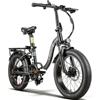 Pudari S1Bicicletta elettrica pieghevole,batteria al litio da 36V10,4Ah,CE/EN15194 | Motore brushless, telaio in lega di alluminio,doppio freno a disco, pneumatici larghi 20×3 antiscivolo e resistenti all'usura