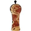 Decor Trendy Copri mazza da golf in pelle con onde rosse | Copritesta impermeabile con targhetta numerata, progettato per adattarsi a tutti i tipi di legno e conducenti