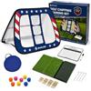 SAPLIZE Set di rete da allenamento con design patriottico, con tappetino, palline in schiuma e borsa per il trasporto, gioco portatile per interni ed esterni, regalo per uomini, papà, marito