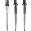 Mission Darts Punti di conversione delle freccette Mission Titan Pro Titanium converte punta morbida in acciaio, Argento scanalato